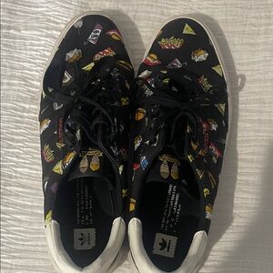 adidas Black Low-Top Sneakers with Colorful Snack Print